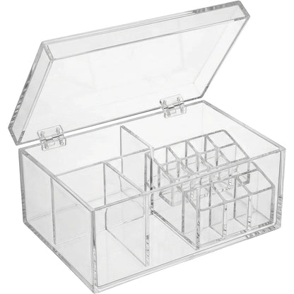 Bleod Clear Acrylic Cosmetic Storage Box 26 cm Hinged Lid - Product view